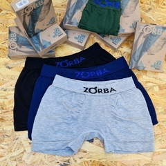 BOXER DE HOMBRE EMBUTIDO DE ALGODÓN Y LYCRA LISOS SIN COSTURA LISO LÍNEA ZORBA ART 130 TALLES DISPONIBLES S - M - L - XL - XXL - comprar online