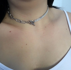 CHOKER CRAVEJADA CORRENTARIA- Ref 06 na internet