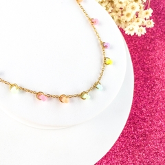 Choker Com Bolinhas Coloridas