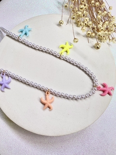 Choker estrelas coloridas