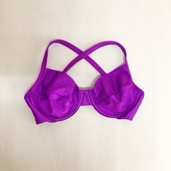 TOP ARO SEM BOJO ROXO TEXTURIZADO