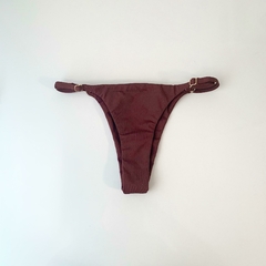 CALCINHA MINI TANGA COM REGULAGEM MARROM - comprar online