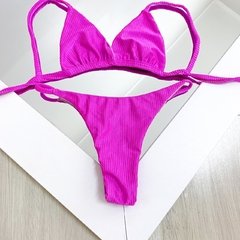 TOP FIXO TRIÂNGULO ROSA FÚCSIA TEXTURIZADO - comprar online