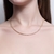 CHOKER ELOS ENCAIXE DUPLO FOLHEADA EM OURO BRANCO - comprar online