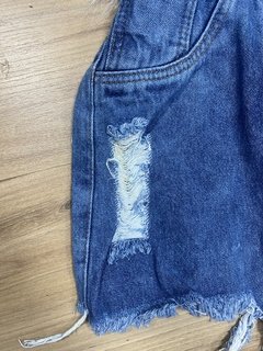 Saia zíper jeans escuro na internet