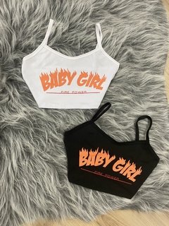 Cropped Baby Girl Fire - loja online