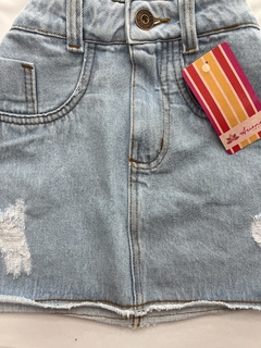 Saia jeans claro - loja online