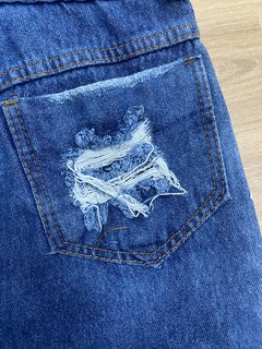 Saia zíper jeans escuro - comprar online