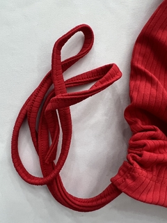 Vestido recortes vermelho estilo moda blogueira - comprar online