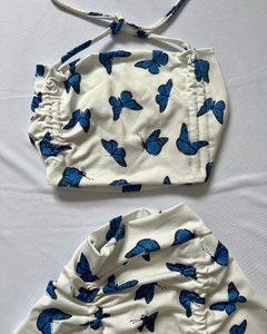 Conjunto drapeado borboleta estilo moda blogueira na internet