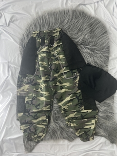 Conjunto Street de corrente camuflado verde com preto estilo moda gringa - comprar online