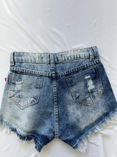 Shorts botão manchado sem lycra - loja online