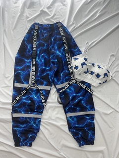 Conjunto Jogger raio azul refletivo estilo moda blogueira - comprar online