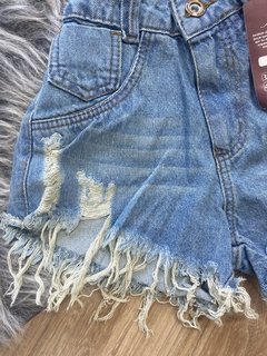 Shorts jeans Ghost manchadinho estilo moda blogueira - loja online