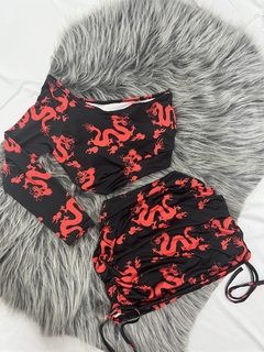 Conjunto Asthetic dragão vermelho estilo moda gringa - comprar online