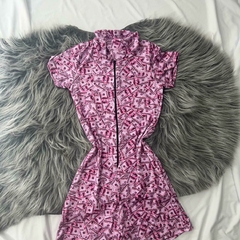 Macaquinho estilo macacão dolár rosa estilo moda gringa - loja online