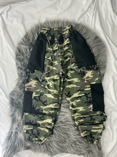 Calça jogger com corrente camuflada verde militar ou cinza estilo moda gringa - comprar online