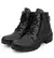 Bota Feminina Tratorada Casual Zíper Lateral Cano Curto Modinha Preto - 39 ao 42