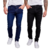 Kit 2 Calça Masculina Jeans Skinny - Azul+Preto