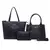 Kit Bolsa Grande + Baú + Carteira Feminina Linda Willibags - Preto