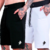 Kit 2 Bermudas Moletom Masculino Shorts Esportivo Basquete Dibre - Preto+Branco