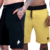 Kit 2 Bermudas Moletom Masculino Shorts Esportivo Basquete Dibre - Preto+Amarelo - comprar online