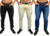 Kit 3 calça jeans masculina slim com lycra caqui em sarja Skinny - Emporium black - comprar online