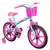 Bicicleta Infantil Track Bikes Pinky, Aro 16, Rodinhas Laterais, Azul e Rosa