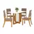 Conjunto Mesa com 4 Cadeiras Henn Thalia em MDF e MDP