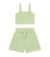 Conjunto Feminino Cropped Com Shorts Endless Verde - GarageEletro