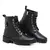 Bota Casual Feminina Coturno Feminino Moderno Cano Curto Zíper Lateral Preta Confortável - Preto - 34 ao 40