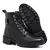 Bota Casual Feminina Coturno Feminino Moderno Cano Curto Zíper Lateral Preta Confortável - Preto - 34 ao 40 - comprar online