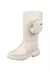 Bota Infantil Feminina GiGiL Teen Cano Longo Tratorada Bolsinha Off White - 28 ao 34