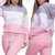 Conjunto Moletom Feminino Flanelado - Rosa