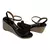 Sandalia Vizzano 6501.100 Salto Anabela Alto Confortavel Feminino - Preto - 34 ao 39