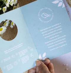 Cartão Plantável Personalizado - 20x15 cm corte especial - Papel Semente - MIMUS | Design ecológico 