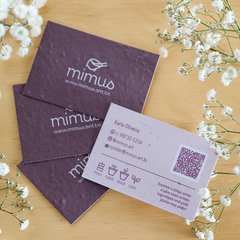 Cartão de visitas plantável - Papel Semente - 9x5cm - MIMUS | Design ecológico 