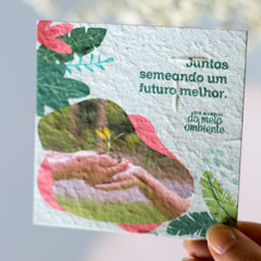Cartão Mês do Meio Ambiente - 10x10cm - Personalizado - MIMUS | Design ecológico 