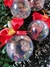 bolas de natal personalizadas com foto e aplique de Biscuit