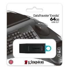 PENDRIVE 64 GB KINGSTON DATA TRAVELER EXODIA USB 3.2