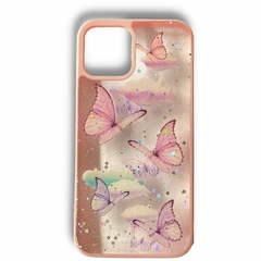 FUNDA IPHONE 12 - 12 PRO ANTISHOCK SHINY BUTTERFLY