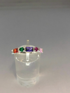 ANILLO DE PLATA LUXE RAINBOW Nº 19