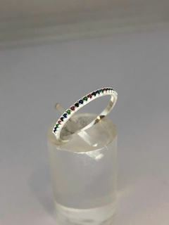 ANILLO DE PLATA LINEAR RAINBOW Nº 19 - comprar online