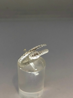 ANILLO DE PLATA SERPENT SPARK TRANSPARENTE Nº 13