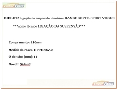 BIELETA DA SUSPENSÃO DIANTEIRA RANGE ROVER LR035489 na internet