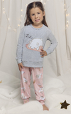 PIJAMA LARGO NENA ESTAMPADO OSITO (LE22952)