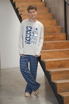 PIJAMA LARGO HOMBRE PANT.RAYAS (LE24500E)