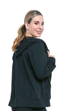 CAMPERA DE ALGODON Y LYCRA CON CAPUCHA (CS05276) - comprar online