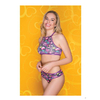 CONJUNTO TOP DE LYCRA CON LESS ESTAMPADO CORAZONES EN COLORES (LO01004)