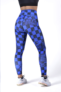 CALZA SEGOVIA DE LYCRA ESTAMPADA AZUL (SHCASEG) - comprar online